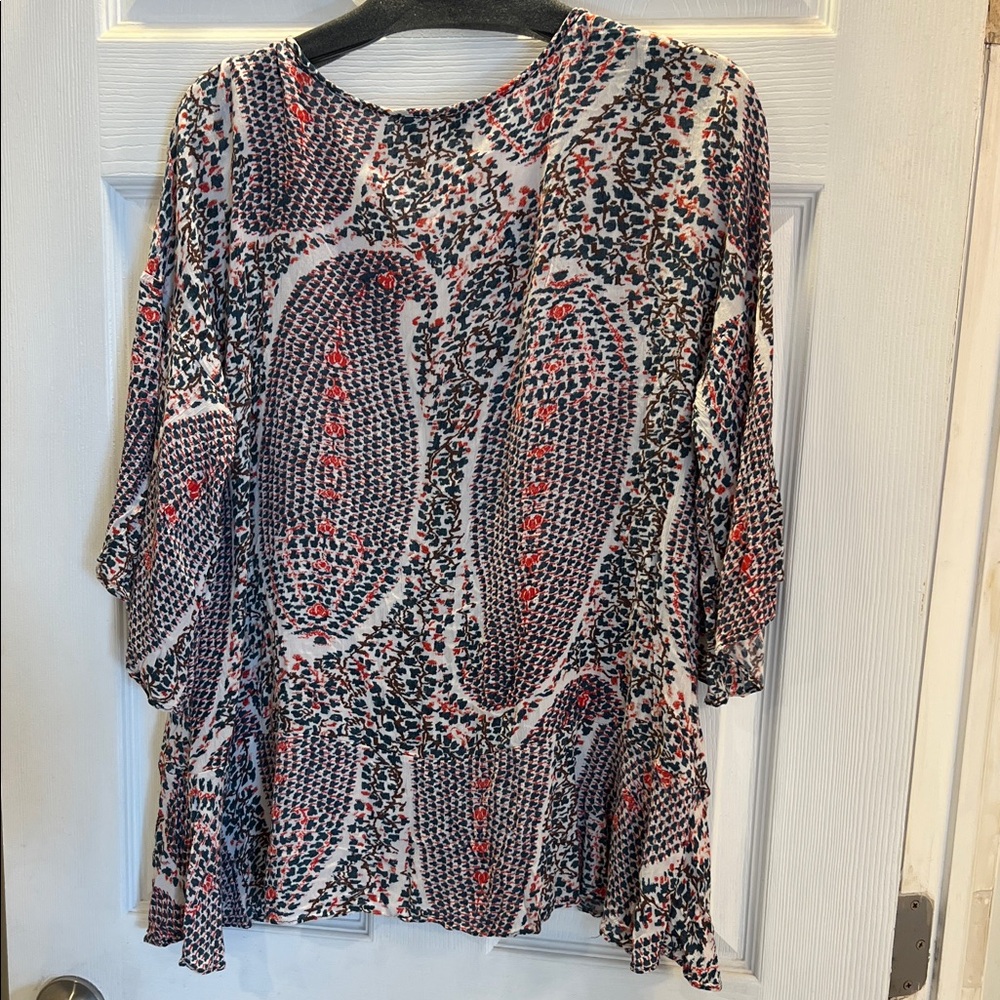 Boho Multicolor Patterned Blouse - image 7